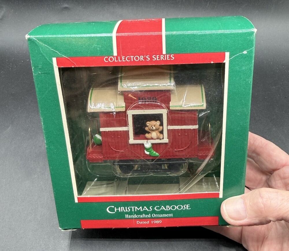 1989 Hallmark Caboose Ornament Collector’s Series Train Original Box MIB -31D